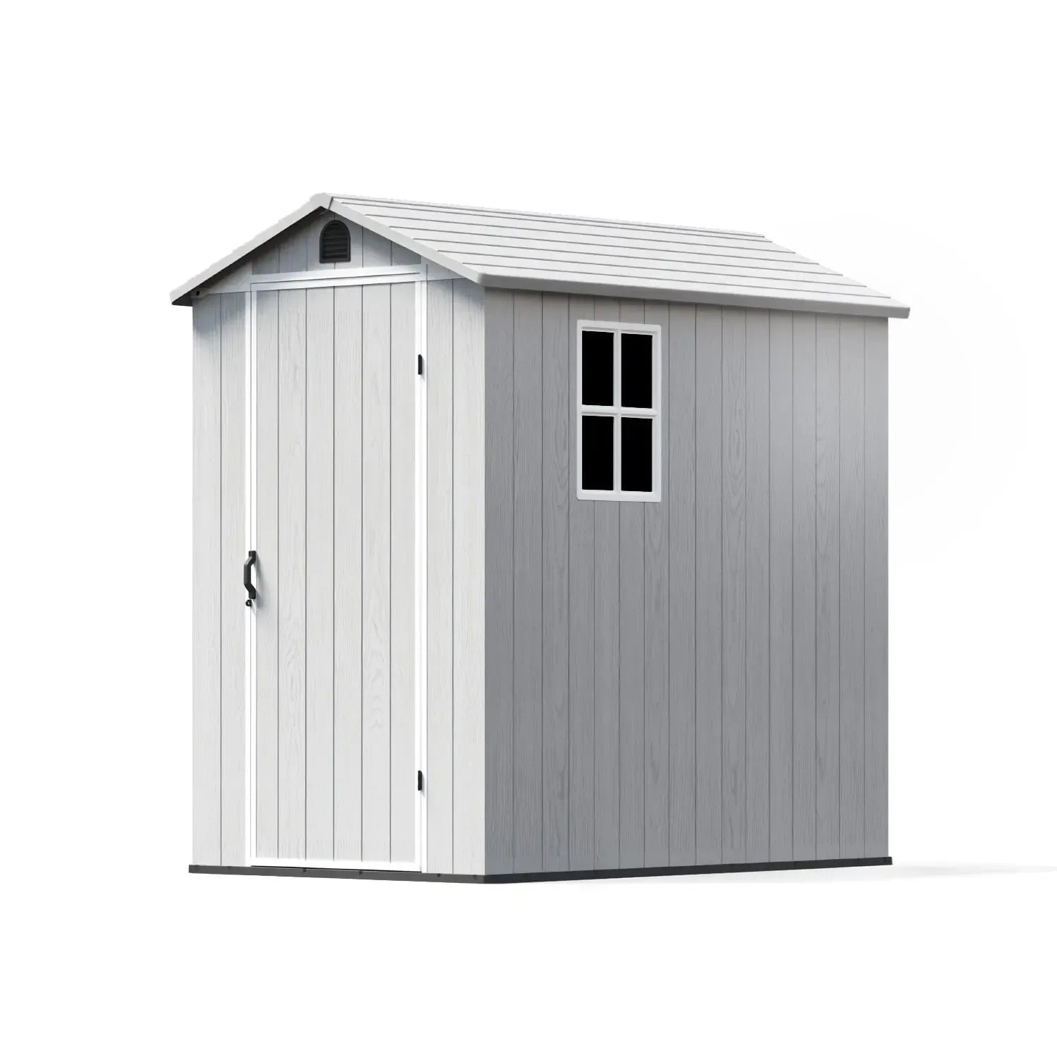 Patiowell 4x6 Plastic Storage Shed for Bike, Light Gray