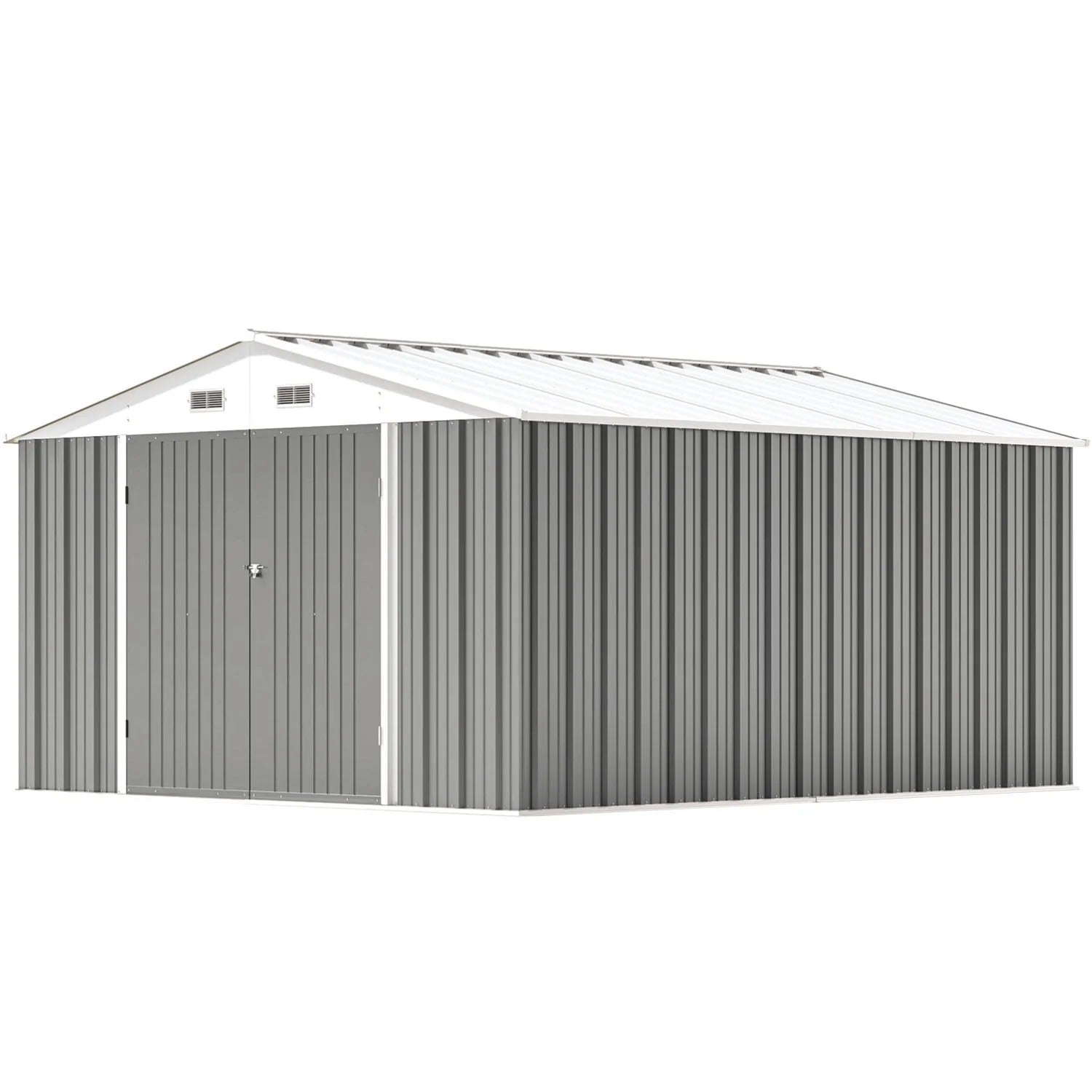 Patiowell 10x12 Metal Shed, Gray