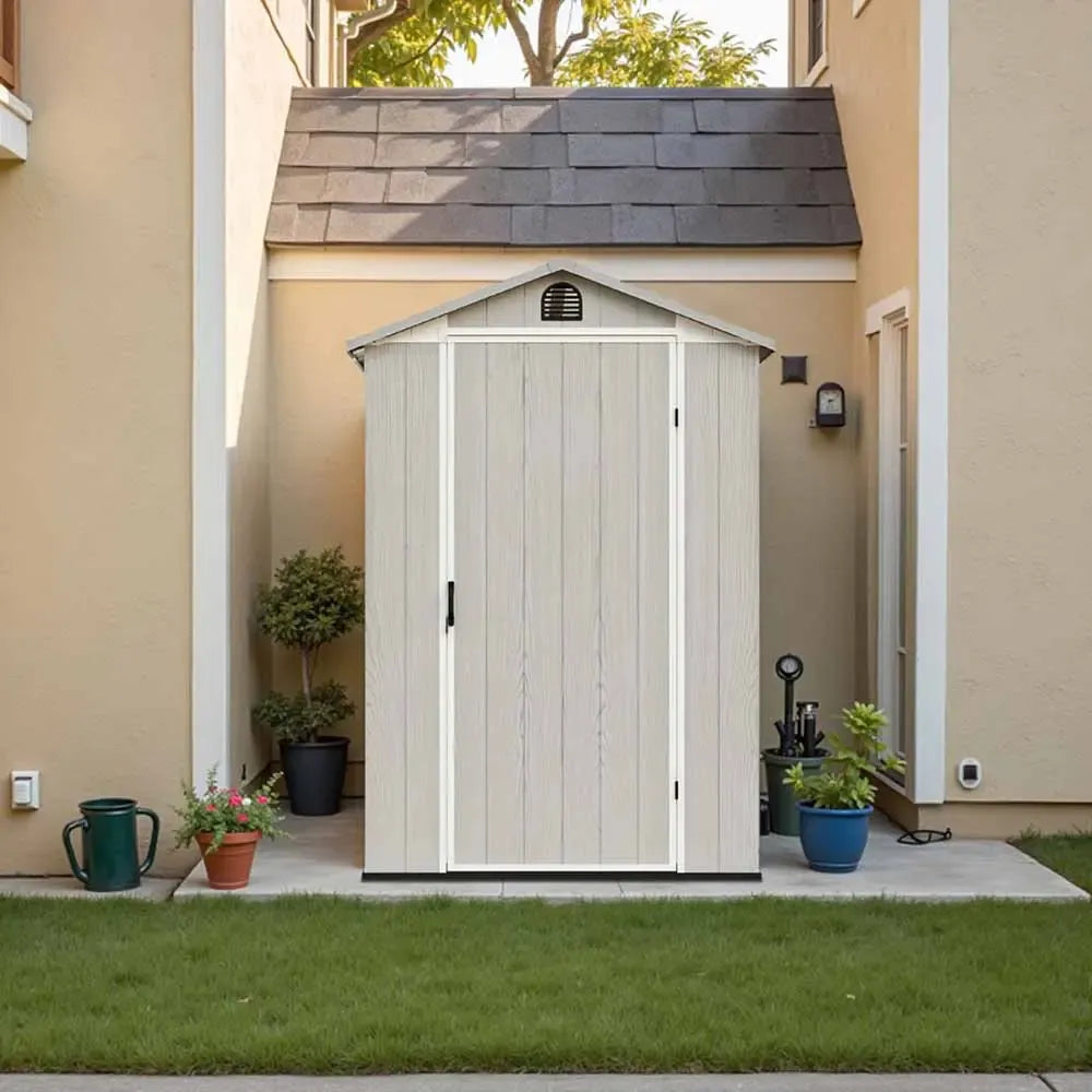 Patiowell Fit-it 4x8 Plastic Storage with Floor, Gray