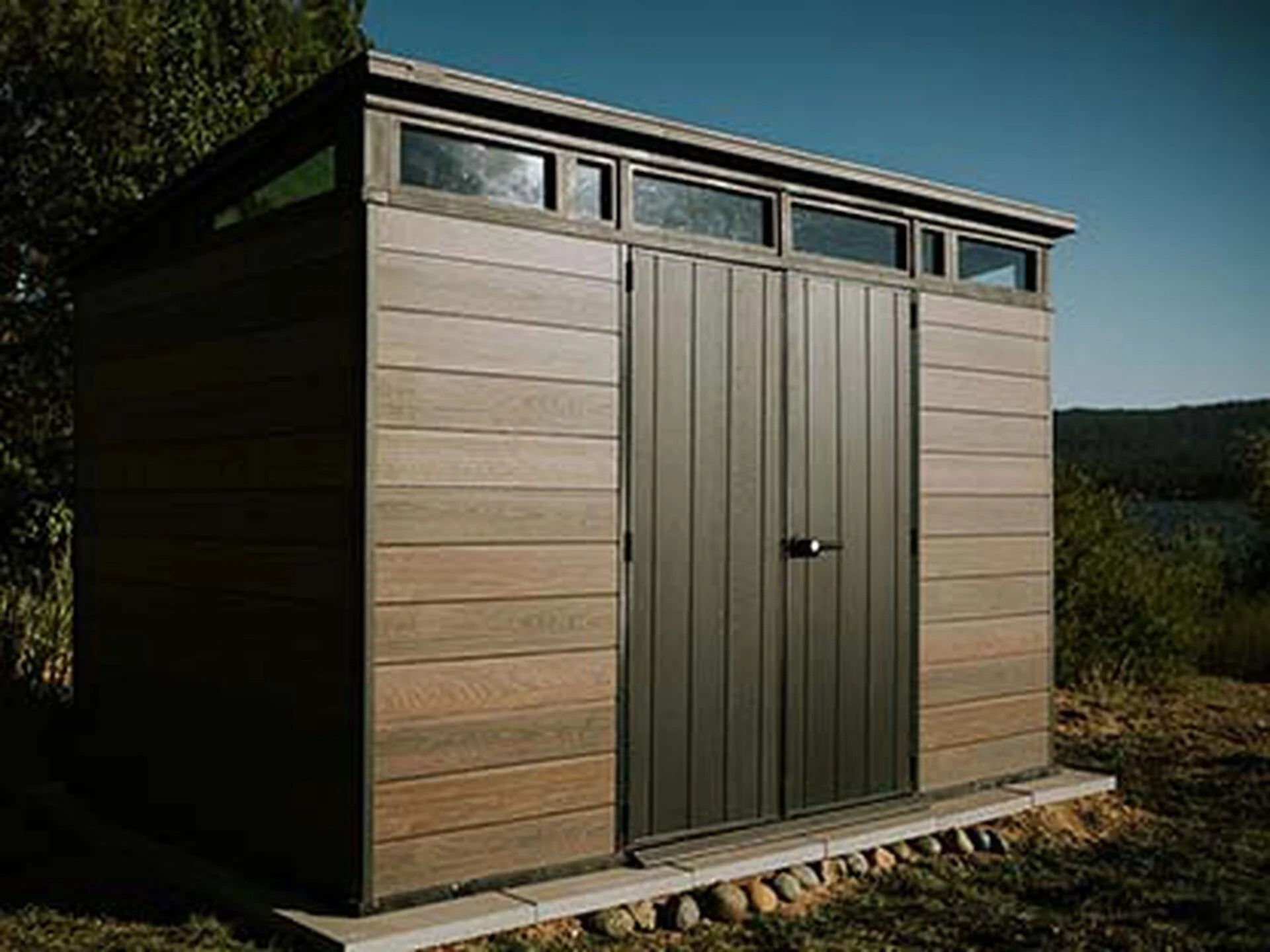 Keter Signature 11x7 Storage Shed - Walnut Brown