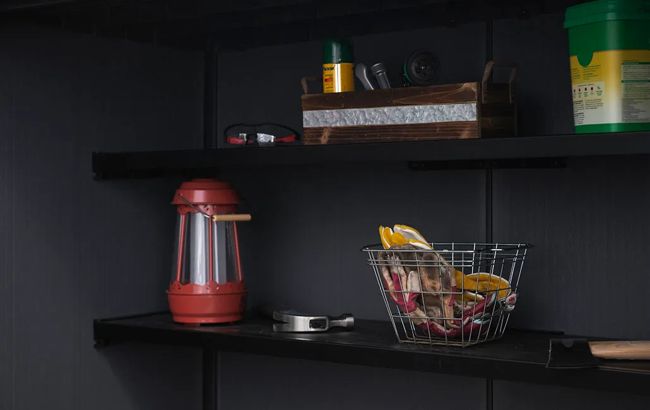 Keter Signature Vertical Storage Shed - Walnut Brown