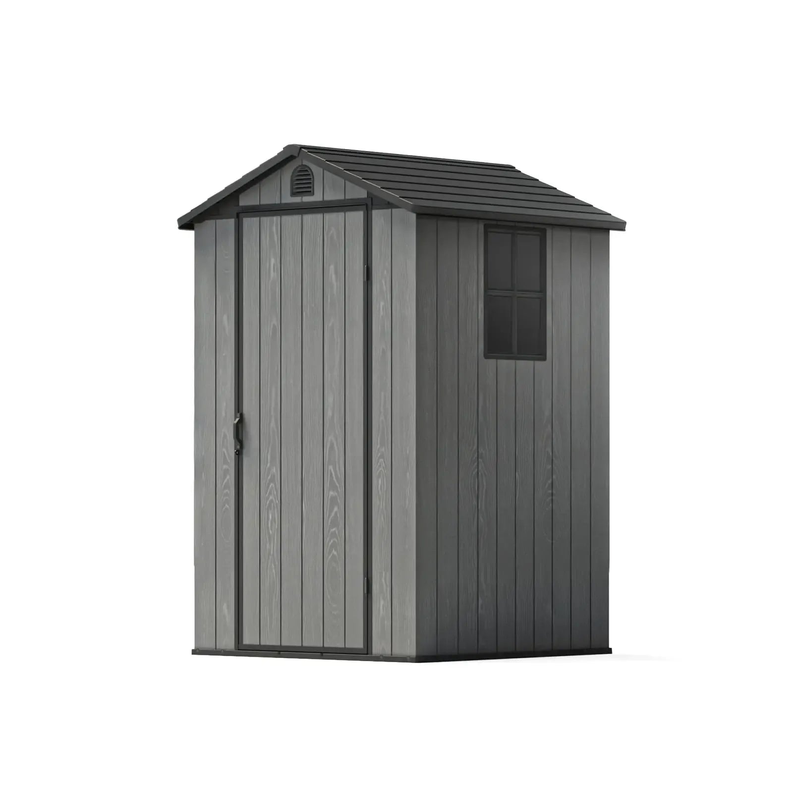 Patiowell Fit-it 4x4 Plastic Storage Garden Shed, Dark Gray