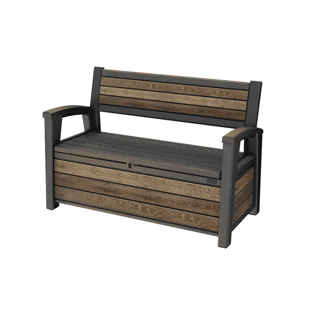 Keter Signature 60 Gallon Outdoor Storage Bench - Walnut Brown