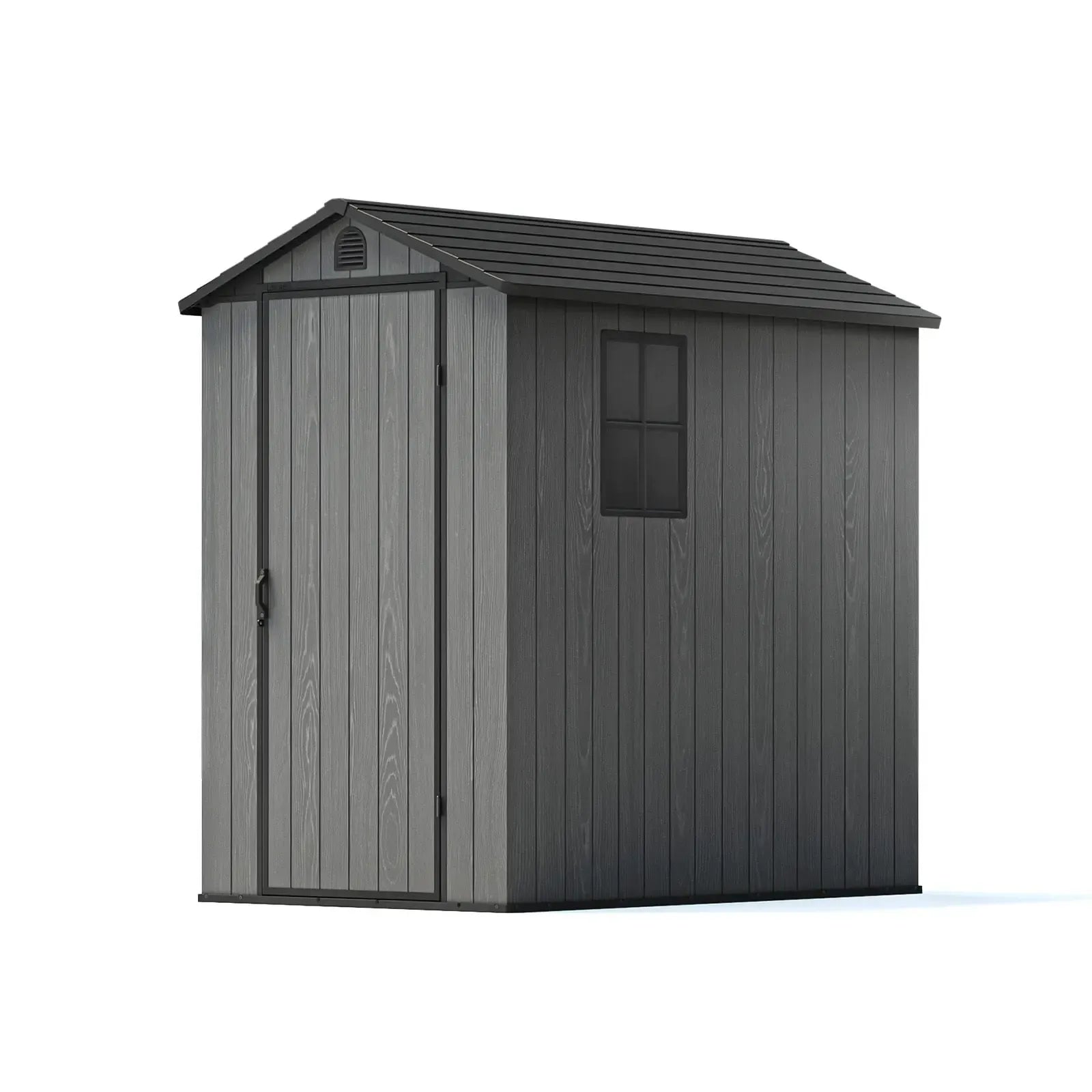 Patiowell Fit-it 4x6 Plastic Storage Shed for Bike, Dark Gray